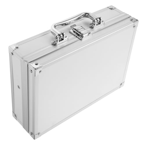 Portable Aluminum Carrying Case for Gadgets Tools and Cosmetics Men Hard Briefcase