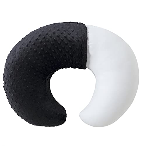 Image of Baby Nursing Pillow and Body Positioner with Premium Slipcover for Breastfeeding for Baby Boys and Girls, Feeding Pillow with Breathable Comfortable Pillowcase (Black)