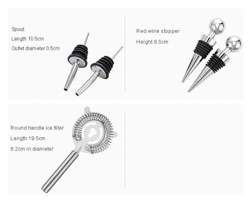 Set de Coctelera Bartender 13 Piezas con Soporte miniatura 3