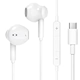 イヤホン タイプc イヤホン【2025年新バージョン iPhone17/15/16対応】 Znines 有線HiFi ノイズキャンセリング 重低音 通話可能 通話もクリア 音量調節可能 快適な装着感 人間工学に基づいた絡みにくいインイヤー型 防水 防汗 リモコン付き 通話もクリア iPhone/Android/Galaxy/iPadなどに対応（白い 磁気設計） image