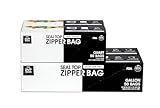 Gallon & Quart Food Storage Zip Bags Combo Pack, 100 Count Each, Total 200, Double Zipper, Easy Open
