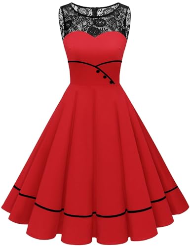 Bbonlinedress Women 1950s Dresses Red Vintage Cocktail Retro Rockabilly Teens Tea Party Holiday Bridesmaid Summer Lace Dress Red XS : Clothing, Shoes & Jewelry - Amazon.com Bbonlinedress Women 1950s Dresses Red Vintage Cocktail Retro Rockabilly Teens Tea Party Holiday Bridesmaid Summer Lace Dress Red XS : Clothing, Shoes & Jewelry - Amazon.com