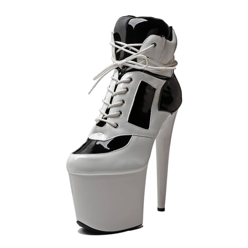 WUXIN H&P Women's 8 in Pole Dance Boot Shoes Heels,8 in Exotic Stiletto Pole Dance Boot Shoes Platform,8 in Stiletto Platform Pole Dancing Shoes Ankle Boots Heels 20 cm