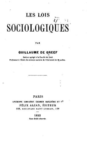 Les lois sociologiques (French Edition)