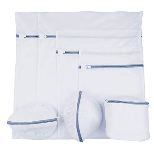 Faireach Filets de Lavage Lot de 7, Sacs à Linge de Machine à Laver Sac de Lavage avec Fermeture Eclair, 7 PCS Filets à Linge pour Lingerie Sous-Vêtement Soutien-Gorge, Tailles 1XL + 1L + 2M +3S