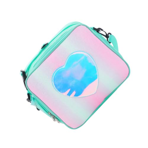 ABOOFAN Bolsa Térmica para Almuerzo de Gran Capacidad en Poliéster Verde, Diseño Cremallera Humanizada y Almacenamiento Seguro Niñas