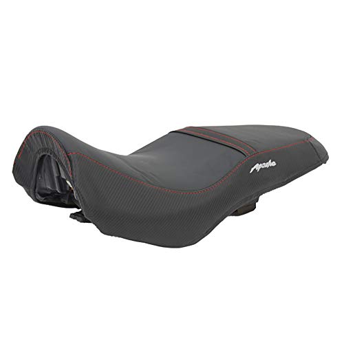 TVS Apache 160 2V Seat Cover for Sweat Free Comfortable Riding| Nylon Thread Stitching for Strength| Bike Riding Accessories|Heat & UV Ray Protection|Premium PVC Rexin Material -Black