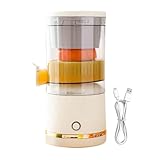 PORTABILITÀ SENZA FILI: porta il succo fresco ovunque con il cavo di ricarica USB incluso. La batteria al litio ad alta capacità offre fino a 20 utilizzi per ogni ricarica completa, perfetta per la casa, l'ufficio o i viaggi. Questo spremiagrumi veramente portatile si adatta perfettamente al tuo stile di vita dinamico.