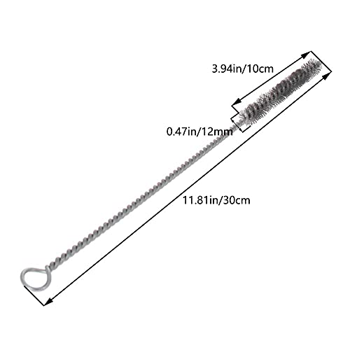 Image of Utoolmart Steel Wire Cleaning Brush, Spiral Power Tube Cleaning Tool, Bottle Brush, 0.5-inch Diameter 12-inch Length, 2pcs
