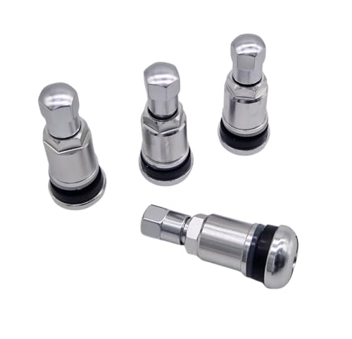 4 Stück 11,3mm Aluventile Aluminium Ventil Felgenventile Metall Ventil Silber Leicht