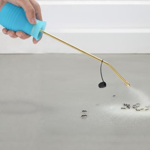 Image of Powder Duster /Large Diatomaceous Earth Bulb Duster /Powder Applicator - Diatomaceous Earth Bulb /Applicator (Blue)