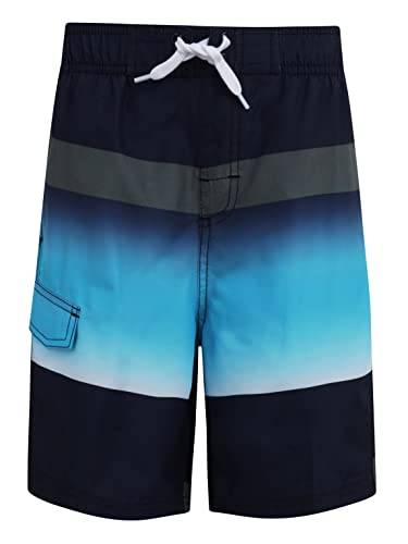 Image of Kanu Surf Boys' Victor Stripe Quick Dry Beach Board Shorts Swim Trunk