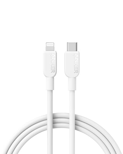 Anker USB C to Lightning Cable, 310 iPhone Fast Charger Cable(White, 6ft), MFi Certified, Fast Charging Cable for iPhone 14 Plus 14 14 Pro Max 13 13 Pro 12 11 X XS XR (Charger Not Included)