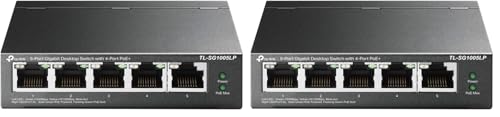 Switch RJ45 Gigabit TP-Link TL-SG1005LP Ethernet con 4 puertos PoE+ y montaje en pared