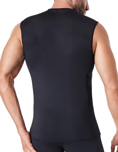 OYGSieg 5/6 Pack Men's Athletic Compression Shirts Sleeveless Tank Top Base Layer Sports Workout Shirts for Basketball3