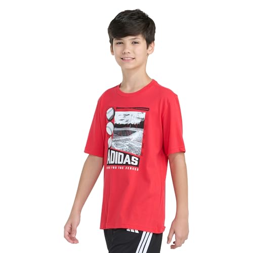 Image of Adidas Boys Short Sleeve Baseball Poster Tee
