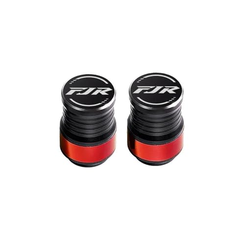 Ventileinsatzkappen Motorrad Zubehör Rad Reifen Ventilkappen Fall Für Yamaha FJR1300 FJR 1300 Felge(Rosso)