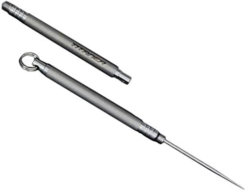 Llavero Edc de titanio para palillos de dientes, kit de herramientas de metal, estuche de púas de dientes de bolsillo para viajes, camping, picnic