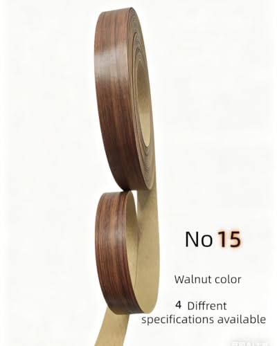 Image of HGKJHFmelamine Edging Tape. 13 /16in*50ft,pre Coated with hot melt Adhesive Flexible Veneer Edge Edging, Used for Cabinet and Furniture Maintenance (No15-Walnut Color, 13 /16in*50ft)