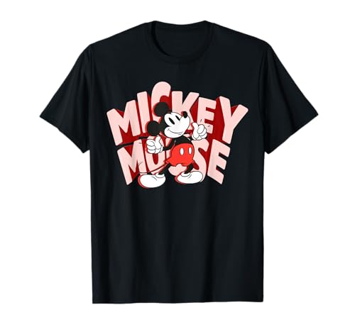 T-shirt Disney Mickey Mouse Marquee Lettering coupe confortable pour adulte actif