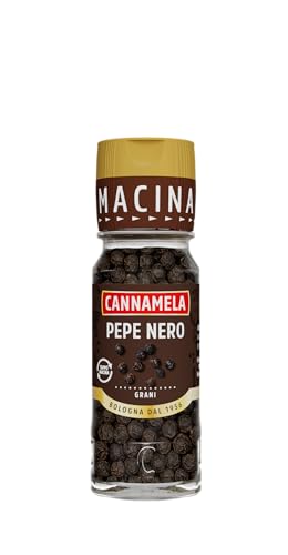 Cannamela, Linea Tappomacina, Pepe Nero in Grani, Confenzione da 28 g, Ideale per Carne, Pesce, Pasta, Zuppe e Risotti