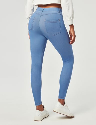 IUGA Jeggings for Women Tummy Control Stretchy Jeans for Women High Waisted Pull on Skinny Jean Leggings with Pockets Trendy