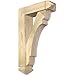 Ekena Millwork BKT0604X20X32OLY03RDF Olympic Arts and Crafts Rough Sawn Bracket w/Offset Brace, Douglas Fir