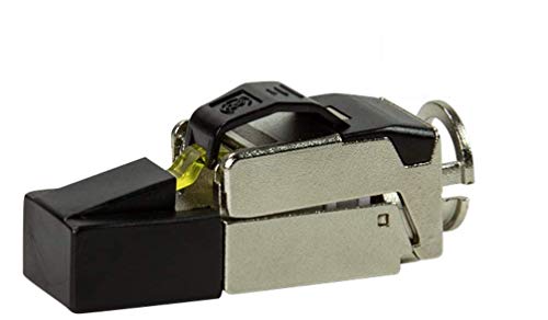 Cable de red Odedo CAT 8.1 Premium RJ45 40 GBit sin herramientas, AWG 22-26, CAT 7 CAT 6A, conector crimpado Toolless Field Assembly Plug (1 unidad)