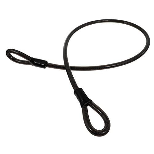 ibasenice 1pc -Theft Lock for Motorbike and Lengthened Security Cable for Outdoor Use Portable Bike Black for Doors and Lawn Mowers