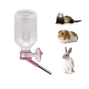 Choco Nose Patented No Drip Water BottleFeeder for Guinea PigsHamstersBunniesFerretsOther Small Pets Critters and Animals for Cages Crates or Wall Mount 102 oz Nozzle 10mm Pink C128