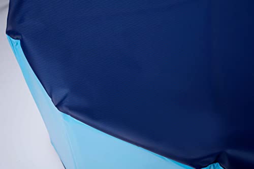 Haustier Hundepool - 120 x 30 CM - Mittlere Hunderassen - Faltbares Hundebad - Rutschsicherer Boden - mit Entleerventil - Blau