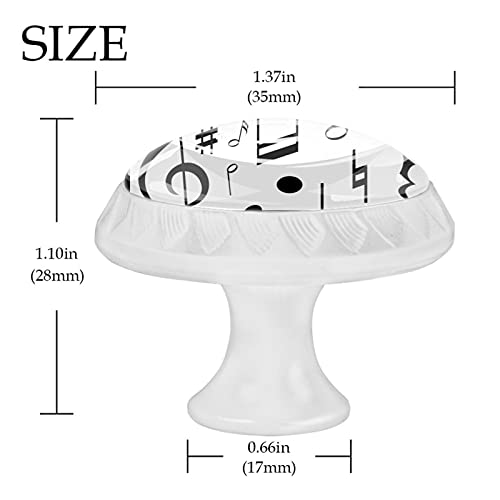 Boutons décoratifs ronds pour armoire et commode notes de musique de qualité - 5