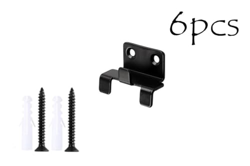 Image of 6 Pieces of Stainless Steel Tile Hanging Code Heavy Duty Wall Bracket, Photo Frame Wall Tile Hanger Holder, Display Stand Steel Hook Buckle (Upper and Lower Dual-use)