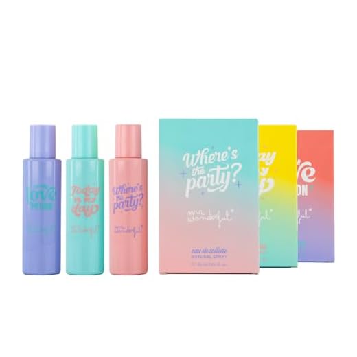 MR WONDERFUL - Colonias Mujer I'm Your Love Potion + Where's The Party + Today Is My Day, Pack de 3 x 30 ml, Perfume Mujer, Eau de Toilette Natural y Femenina, Fragancia Fresca y de Larga Duración