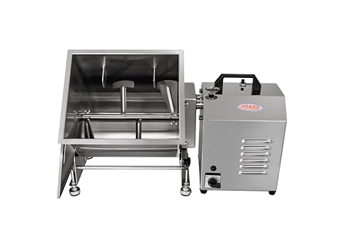 Image of Hakka 45lb /22.5L Electric Meat Mixer, Stainless Steel 30L Capacity Tilt Tank Commercial Meat Mixer with Motor for Sausage Restaurant Food Processing Equipment