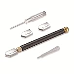 HRLORK 5 Pcs Glass Cutter Kit 2mm-20mm Glass Cutting Tool Set for DIY Crafts Cutting Tiles Mosaic Bottles Mirrors
