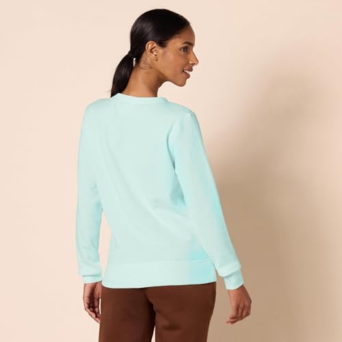 Amazon Essentials Women's Fleece Crewneck Pullover Sweatshirt (Available in Plus Size), Bright Aqua X-Large - 1