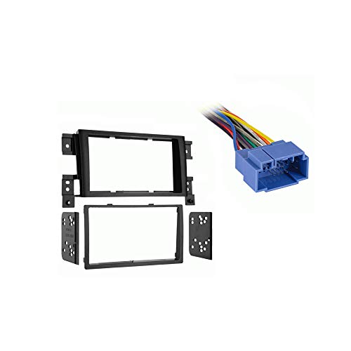 Harmony Audio HA-701721 Compatible with Suzuki Grand Vitara 2006-2011 Factory Stereo Radio to Aftermarket Radio Harness Adapter and Metra 95-7953 Double DIN Installation Kit