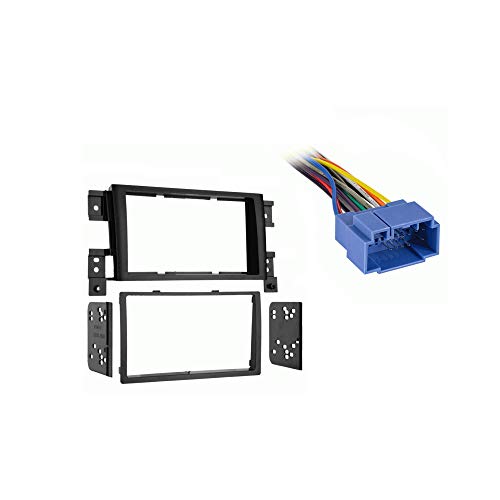 Compatible with Suzuki Grand Vitara 2006 2007 2008 2009 2010 2011 Double DIN Stereo Harness Radio Install Dash Kit