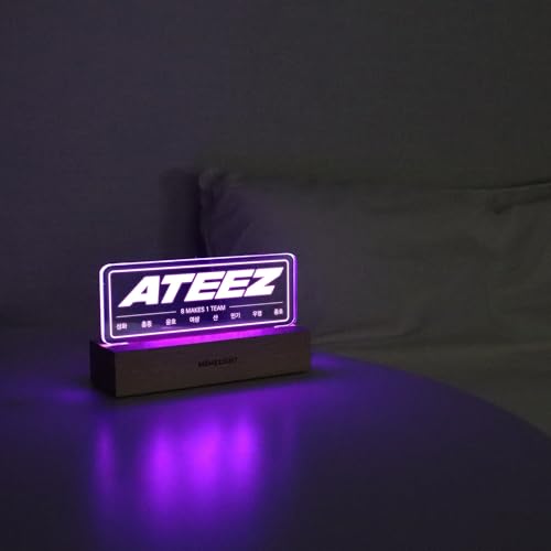 at.zee Night Light, Kpop Merchandise, Korean Idol Lamp for Atiny, 7RGB Color, Dimmer, 8.3 x 4.2 x 1.7