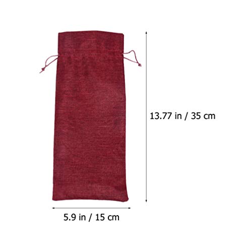 10Pcs Jute Burlap Wine Bags 1 to 10 Hessian Numbered Wine Bottle Bags with Drawstring Wine Bottle Cover for Christmas Blind Wine Tasting - Image 2