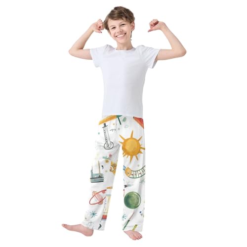 ZZXXB Chemistry Physical Science Boys Long Pants Soft Trousers Elastic Waist Kids Lounge Bottoms with Pockets S-XL3