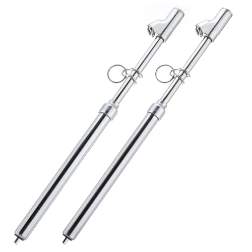 Image of Truck Tire Pressure Gauge,Heavy Duty Pen Tire Gauge Range to 150PSI /10Bar,Dual Head Air Pressure Gauge - Pack of 2