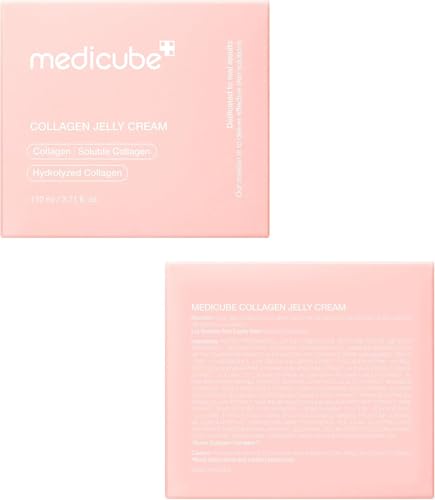 medicube Jelly Cream with Collagen, Niacinamide | Freeze-Dried Hydrolyzed Collagen for Skin Barrier Hydration & 24H Glow | Plumper, Firmer looking skin | 3.71 fl.oz