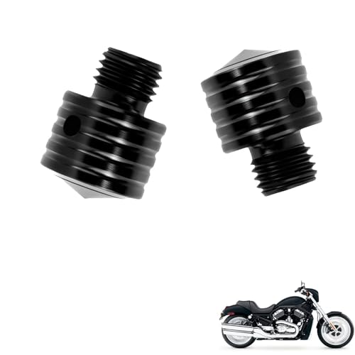 générique 2PCS bouchon retroviseur moto accessoires tuning compatible avec Harley Night Rod (Black)