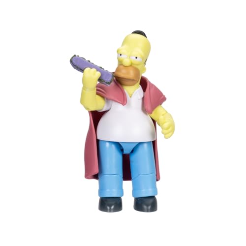 The Simpsons - Licence Officielle - Jakks Pacific - Figurine Homer Malade 12,5 cm avec Sandwich -...