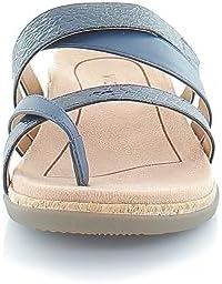 Vionic Women's Copal Anelle Slide Sandal- Supportive Strappy Slides That Includes an Orthotic Insole and Cushioned Outsole for Arch Support, Dark Blue Patent Lizard 8.5 Wide | Image 7