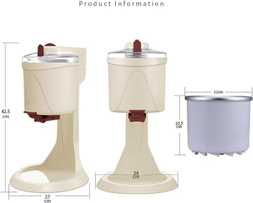 Softeismaschine, halbautomatisch, 1000 ml, Haushalts-Eismaschine, wiederverwendbar, hausgemachte Gelatomaschine, Obst-Dessert-Joghurt-Kegel-Eismaschine – Bild 8