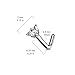 Amelia Fashion G23 Solid Titanium Triangle CZ L Bend Nose Stud Rings (Choose Size) (20GA (0.8mm) L.1/4