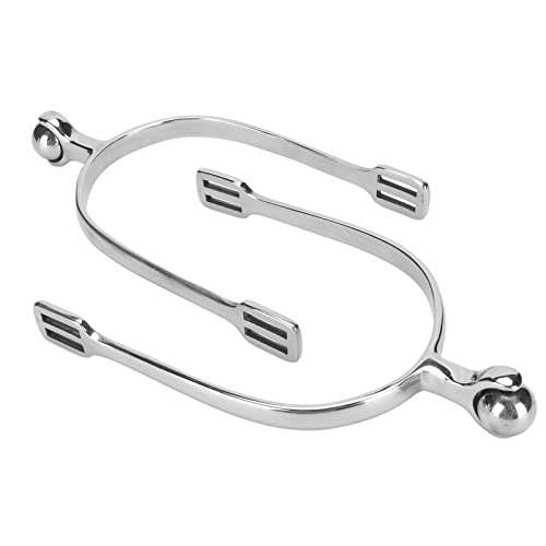 Vvikizy 2pcs Stainless Steel Horse Spurs, English Spurs Horse Riding Spurs Equestrian Equipment Spurs for Training and Competitions Horse Riding Spurs with Roller Ball